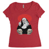 nun fuck Women's Triblend Scoop T-shirt