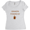 grandpa powered by coffee Women's Triblend Scoop T-shirt