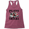 plays with trucks family matching Racerback Tank