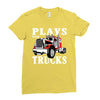 plays with trucks family matching Ladies Fitted T-Shirt