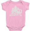 roughin' it roughing trailer camping camp Baby Onesie