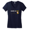 Daddy to Bee Baby Girl Women's V-Neck T-Shirt