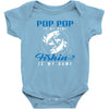 Pop Pop is my Name Fishing Is My Game Baby Onesie