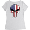 skull u.s.a. back Women's Triblend Scoop T-shirt