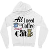 coffee cat Zipper Hoodie