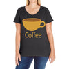 coffee (4) Ladies Curvy T-Shirt