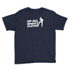up all night playing battle gaming Youth Tee