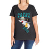 Daddy Shark -Shark Do Do Do Ladies Curvy T-Shirt