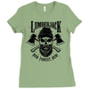 lumberjack skull Ladies Fitted T-Shirt