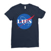 lies nasa logo Ladies Fitted T-Shirt