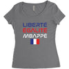 Librate Egalite Mbappe France Women's Triblend Scoop T-shirt