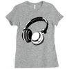 headphones black humor Ladies Fitted T-Shirt