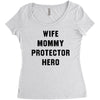 Wife Mommy Protector Hero Women's Triblend Scoop T-shirt