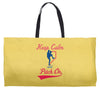 keep calm and pitch on Weekender Totes