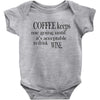 coffee keeps me going Baby Bodysuit