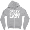 crazy boxer lady Zipper Hoodie