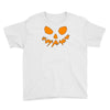 scary pumpkin face halloween Youth Tee