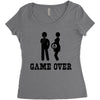 game over  funny pregnancy Women's Triblend Scoop T-shirt