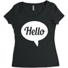hello Women's Triblend Scoop T-shirt