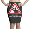 body under construction road sign Pencil Skirts