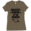 Greatest Poppa In The Universe Ladies Fitted T-Shirt