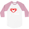 i love heart bass guitar music 3/4 Sleeve Shirt