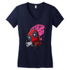 lil big mouth Women's V-Neck T-Shirt