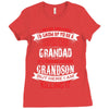 Super Cool Grandad Of A Freaking Awesome Grandson Ladies Fitted T-Shirt