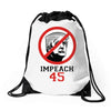 Impeach 45 Stop Trump Drawstring Bags