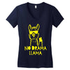 no drama llama (2) Women's V-Neck T-Shirt