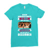 Never Underestimate A Man Who Watches Friends And Was Born in December Ladies Fitted T-Shirt
