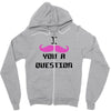 i mustache you a question pink mustache Zipper Hoodie