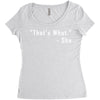 that's what she said quote white logo Women's Triblend Scoop T-shirt
