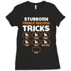 Stubborn French Bulldog Tricks Ladies Fitted T-Shirt