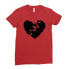 broken heart xxx black Ladies Fitted T-Shirt