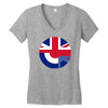 mod union jack, ideal gift, birthday present Women's V-Neck T-Shirt