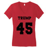 Trump 45 jersey number Women's V-Neck T-Shirt