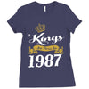 kings are born in 1987 Ladies Fitted T-Shirt