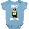 omg santa will ferrell Baby Bodysuit