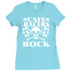 biker t shirt cafe racers ton up boys rockers greasers rock Ladies Fitted T-Shirt