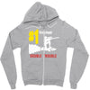 double trouble rocket ride Zipper Hoodie