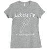 lick the tip shirt by the savage chef Ladies Fitted T-Shirt