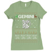 gemini christmas ugly sweater Ladies Fitted T-Shirt