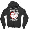 santa claus is coming Zipper Hoodie