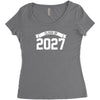class of 2027 novelty high school elementary Women's Triblend Scoop T-shirt