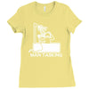 man tasking Ladies Fitted T-Shirt