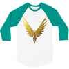 the fly bird   maverick jake paul   gold 3/4 Sleeve Shirt