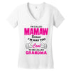 I&rsquo;m Called Mamaw Because I&rsquo;m Way Too Cool To Be Called Grandma Women's V-Neck T-Shirt