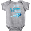 i run to burn off the crazy Baby Onesie