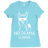 no drama llama Ladies Fitted T-Shirt